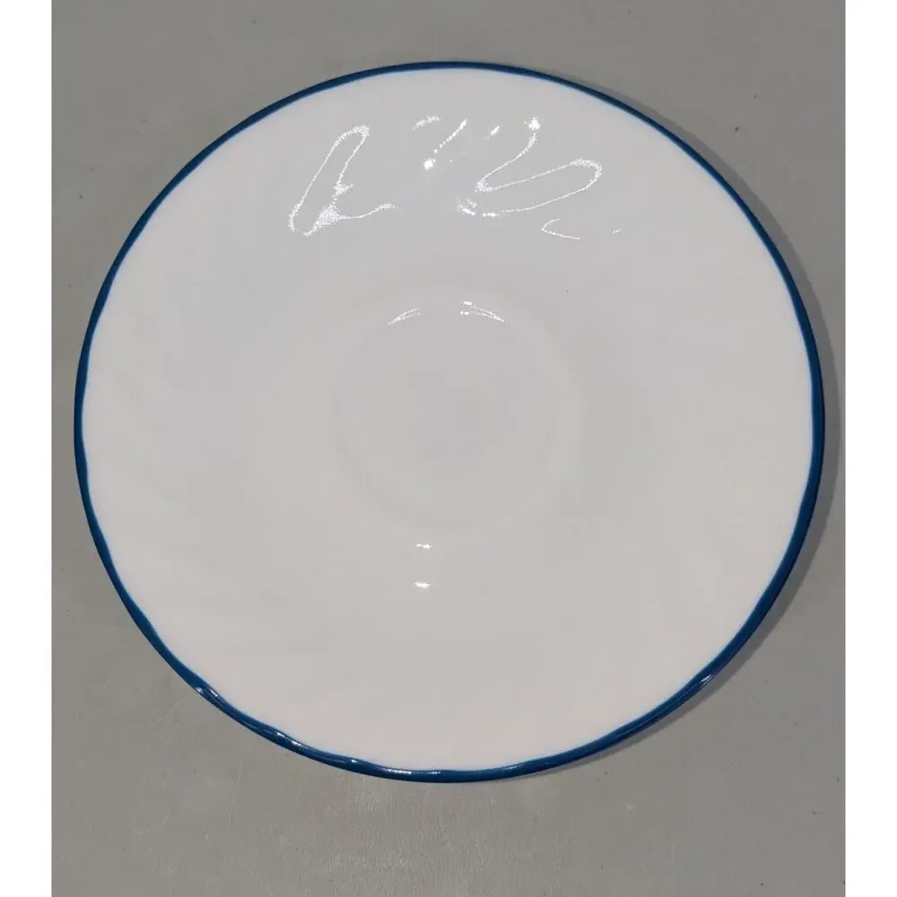Vintage CORELLE Saucers Blue Velvet Blue Roses Set Of 4 Retired